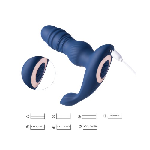 Jaden Thrusting Prostate Massager - Blue