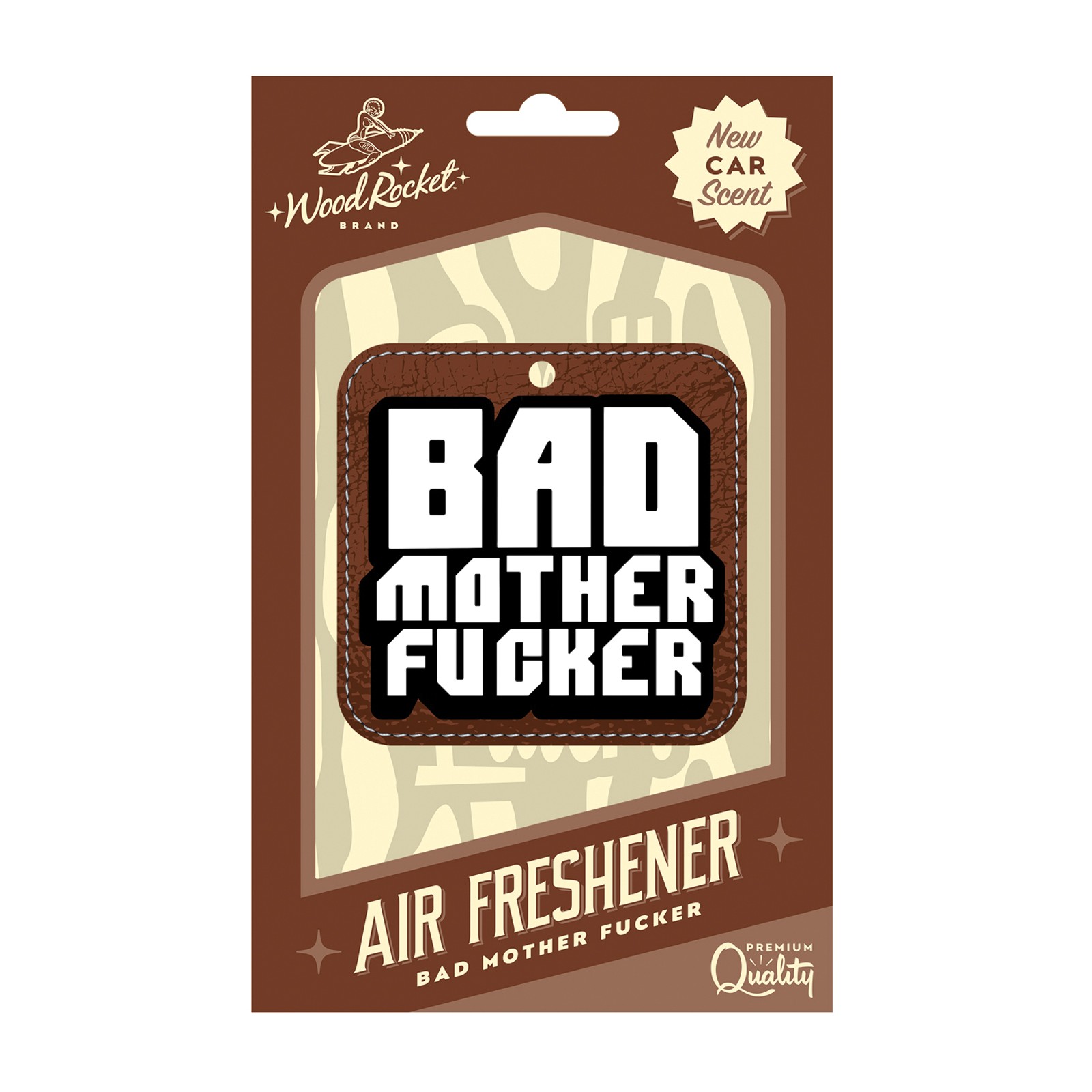 Wood Rocket Bad Mother Fucker Air Freshener - New Car Smell