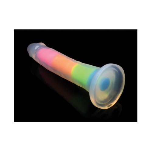 Curve Toys Rainbow Glow in the Dark Dildo 7 inch