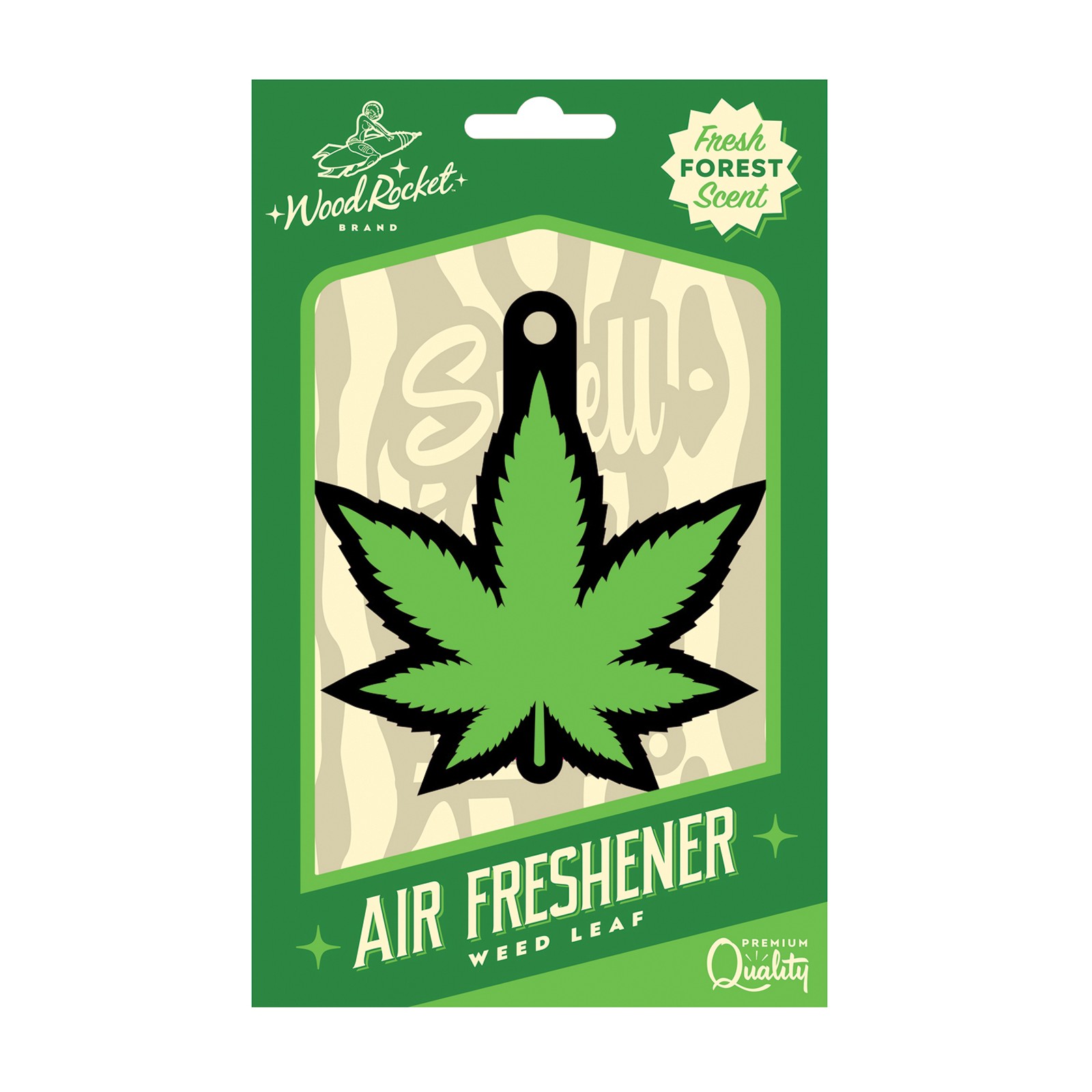 Wood Rocket Green Leaf Air Freshener for Fresh Scents