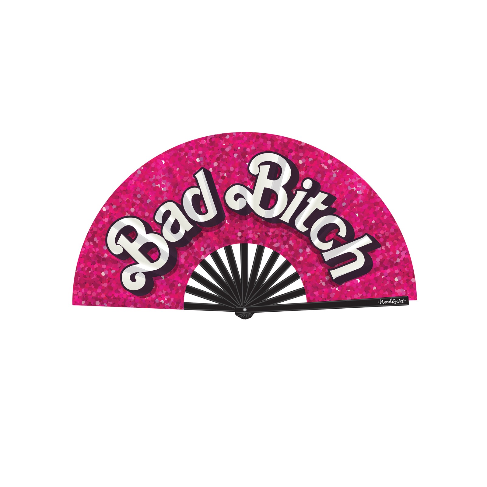 Elegante Abanico Bad Bitch de Wood Rocket para Comodidad Fresca