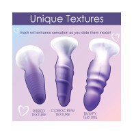 Simply Sweet Silicone Butt Plug Set - Purple