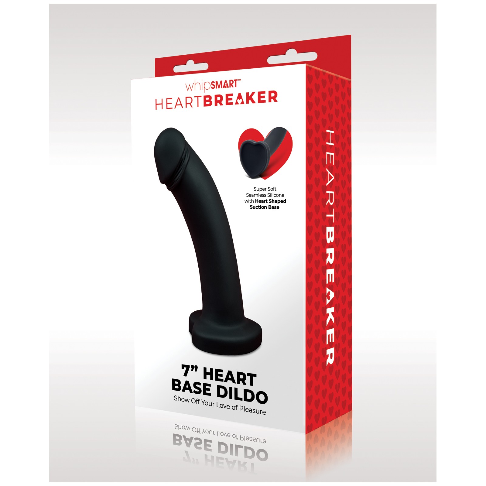 Dildo WhipSmart Heartbreaker 7" - Negro/Rojo