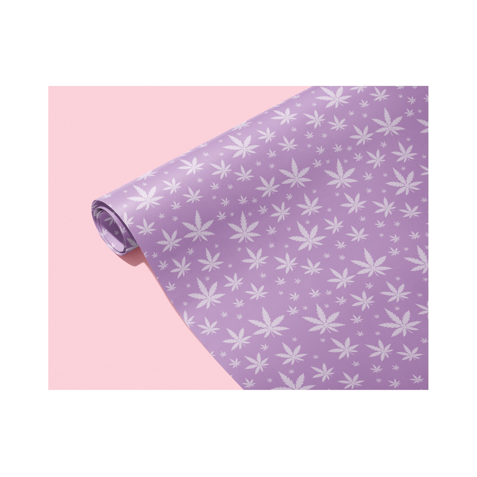 Papel de Regalo Hoja de Marihuana Morado