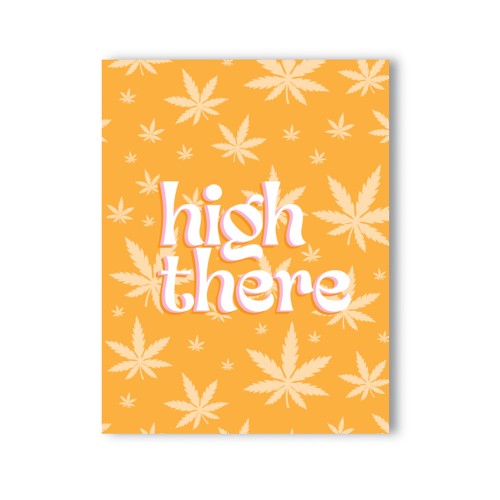 Tarjeta de Felicitación High There 420 para Amantes del Cannabis