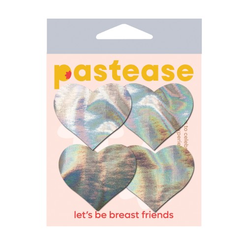 Pastease Holographic Heart Nipple Pasties - 2 Pack