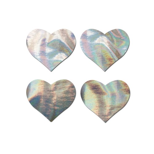 Pastease Holographic Heart Nipple Pasties - 2 Pack