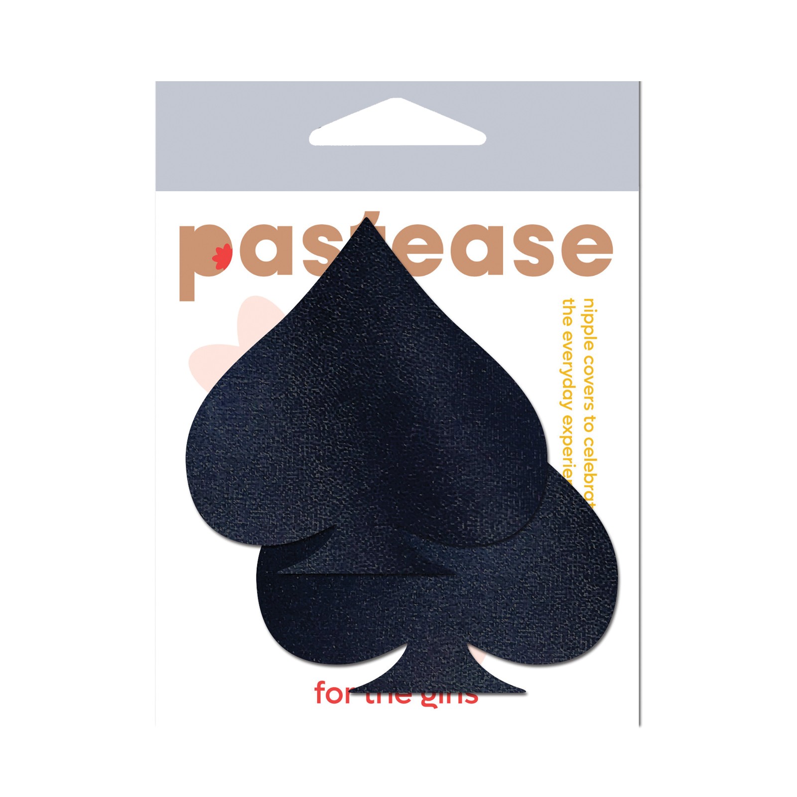 Pastease Liquid Spade Nipple Pasties Black O/S