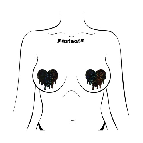 Pastease Melty Heart Nipple Pasties Negro