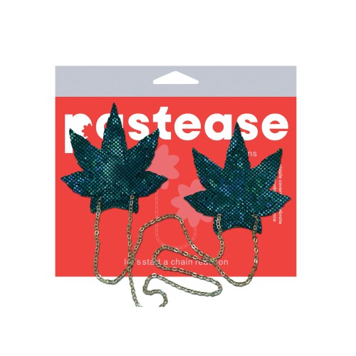 Chains Disco Weed Leaf Pasties for Party Fun