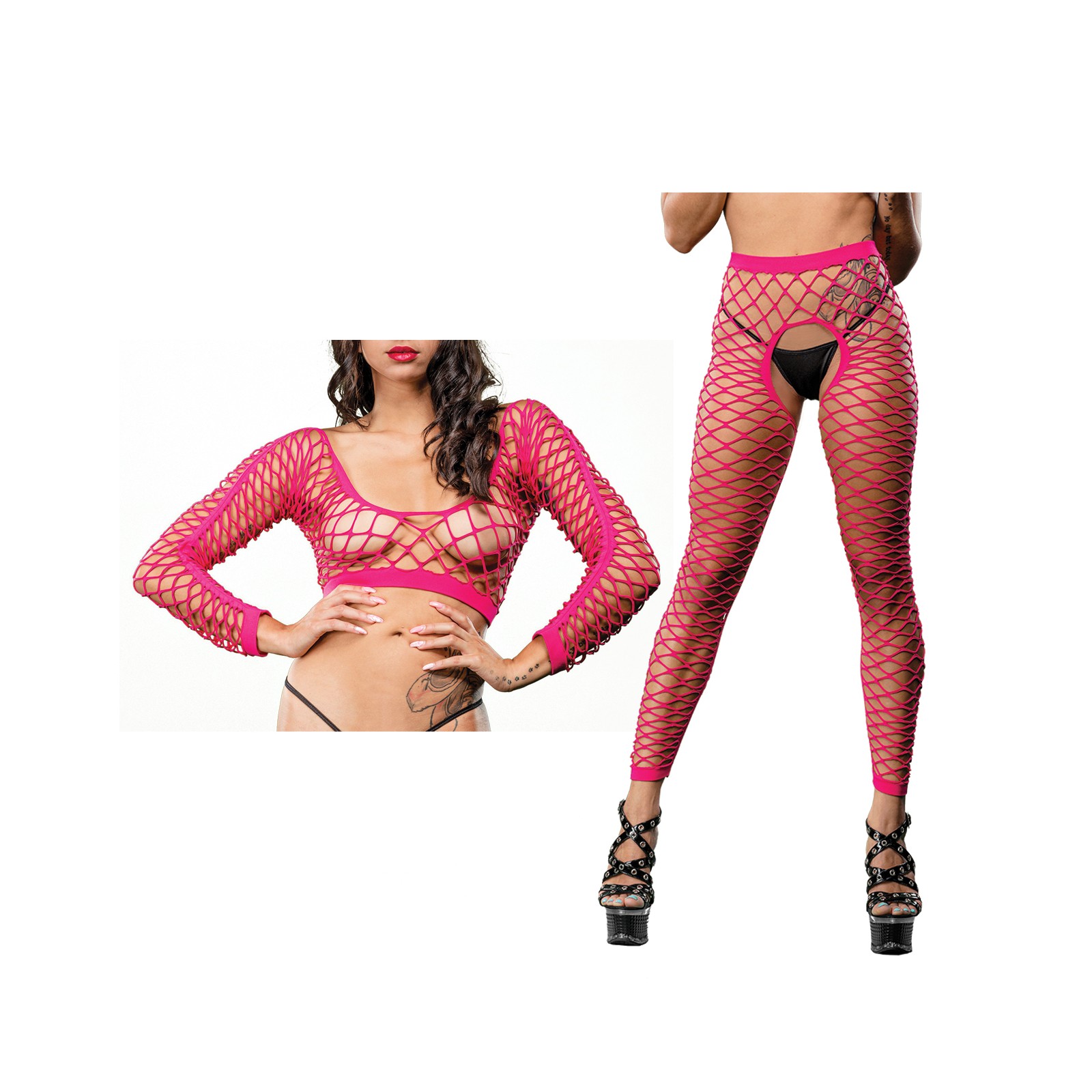 Mallas Crotchless Naughty Girl para Noches Juguetonas