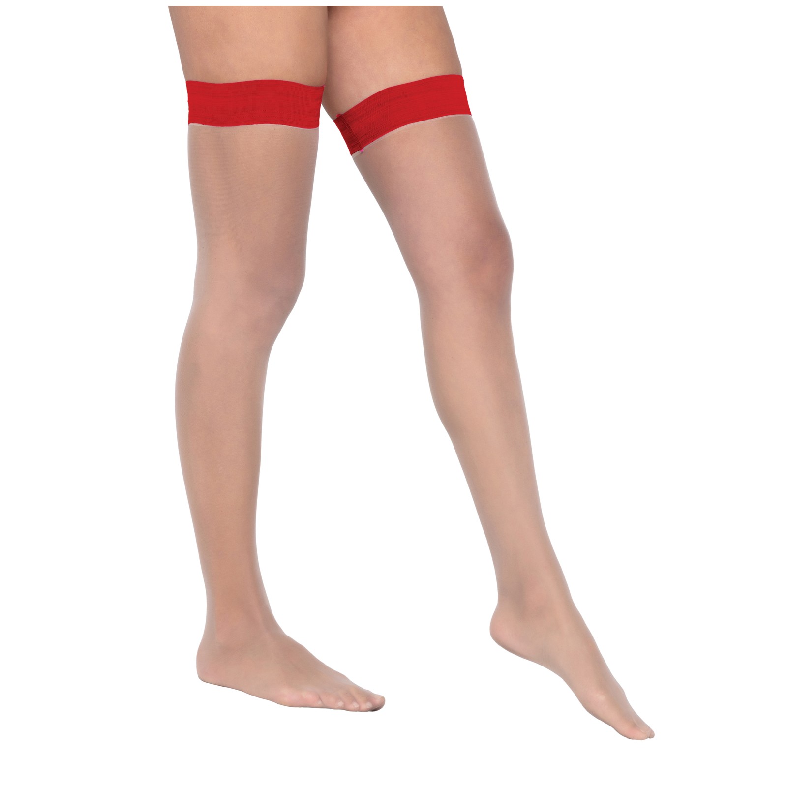 Colored Silicone Stay Up Stockings Red