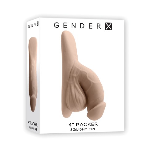 Packer Gender X de 4 Pulgadas en Marfil para Comodidad