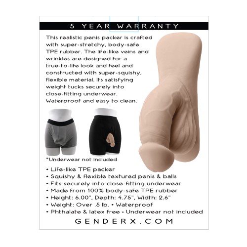 Gender X 4 Inch Packer Ivory for Comfort