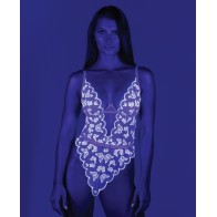 Teddy Bordado Mariposa Brillante Lavanda Blanca XL