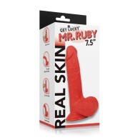 Get Lucky Mr. Ruby Dual Layer Dong - 7.5" Pleasure Tool