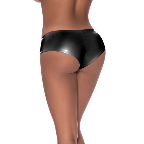 Club Candy Low Rise Split Crotch Boy Short - Black