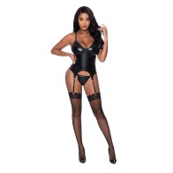 Club Candy Basque Cheeky Panty Black L/XL - Seductive Lingerie