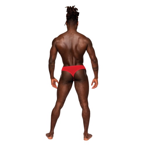 Tanga Abierto de Encaje Sassy Rojo S/M