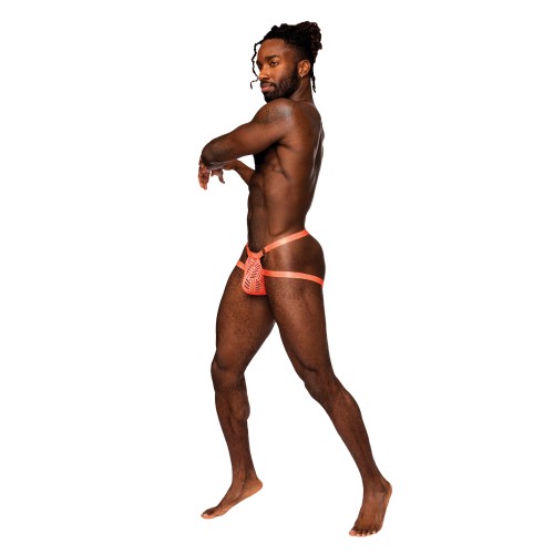 Rude Awakening Mesh Ring Jock - Neon Orange