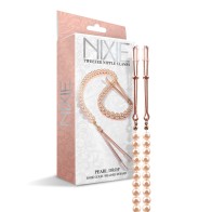 Nixie Pearl Drop Tweezer Nipple Clamps Rose Gold