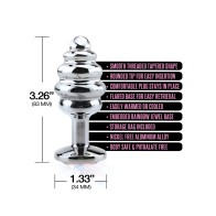 Nixie Ribbed Metal Butt Plug for Unique Pleasure