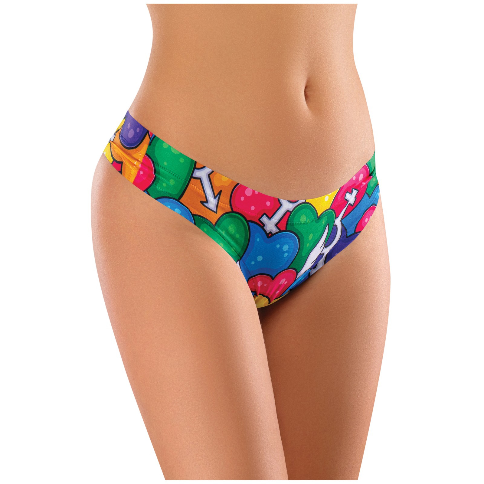 Tanga Impreso con Corazones Mememe Pride