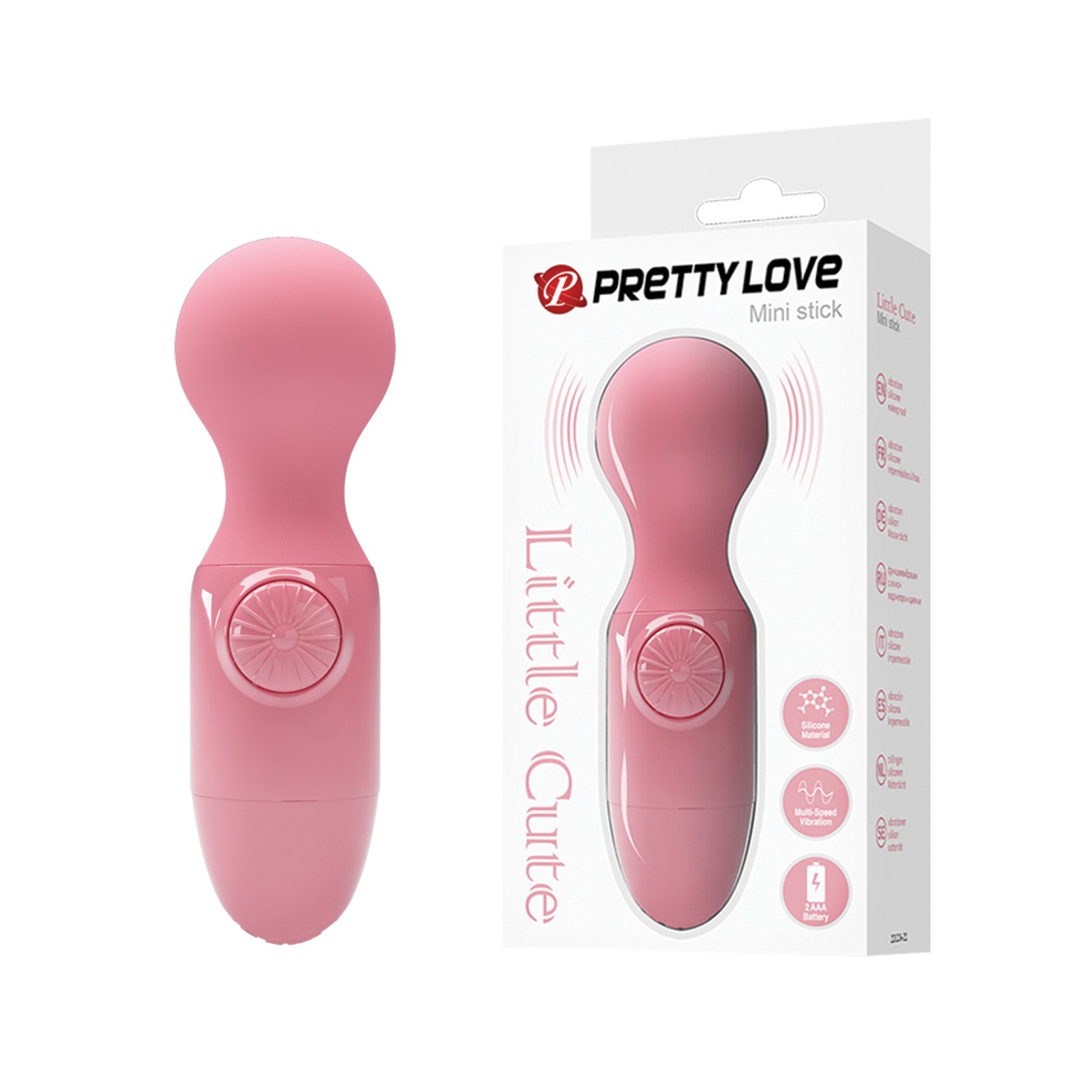 Vibrador Mini Pretty Love Pequeño y Cute Rosa Brillante