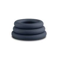 Boners 3 Pc Cock Ring Set - Black