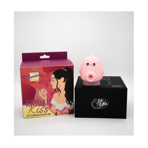 Natalie's Toy Box Kawaii Kiss Clit Flicker and Air Stimulator - Pink