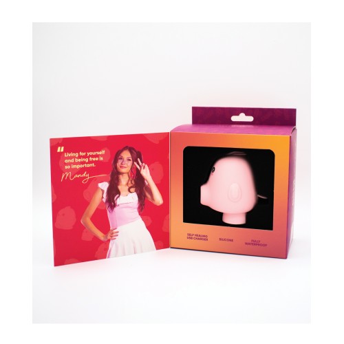 Natalie's Toy Box Kawaii Kiss Clit Flicker and Air Stimulator - Pink