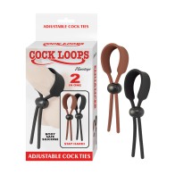 Cock Loops Adjustable Cock Ties - Brown/Black