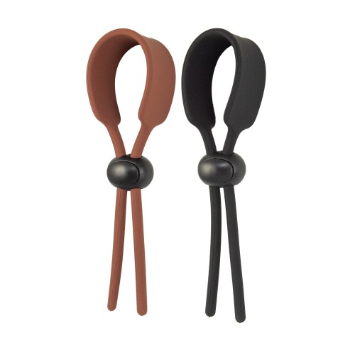 Cock Loops Adjustable Cock Ties - Brown/Black