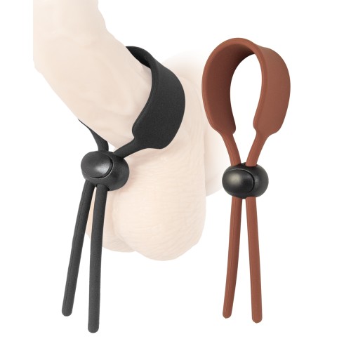 Cock Loops Adjustable Cock Ties - Brown/Black