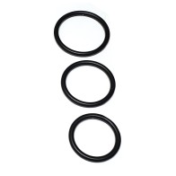 Spartacus Seamless Stainless Steel C-Ring - Black (Pack of 3)