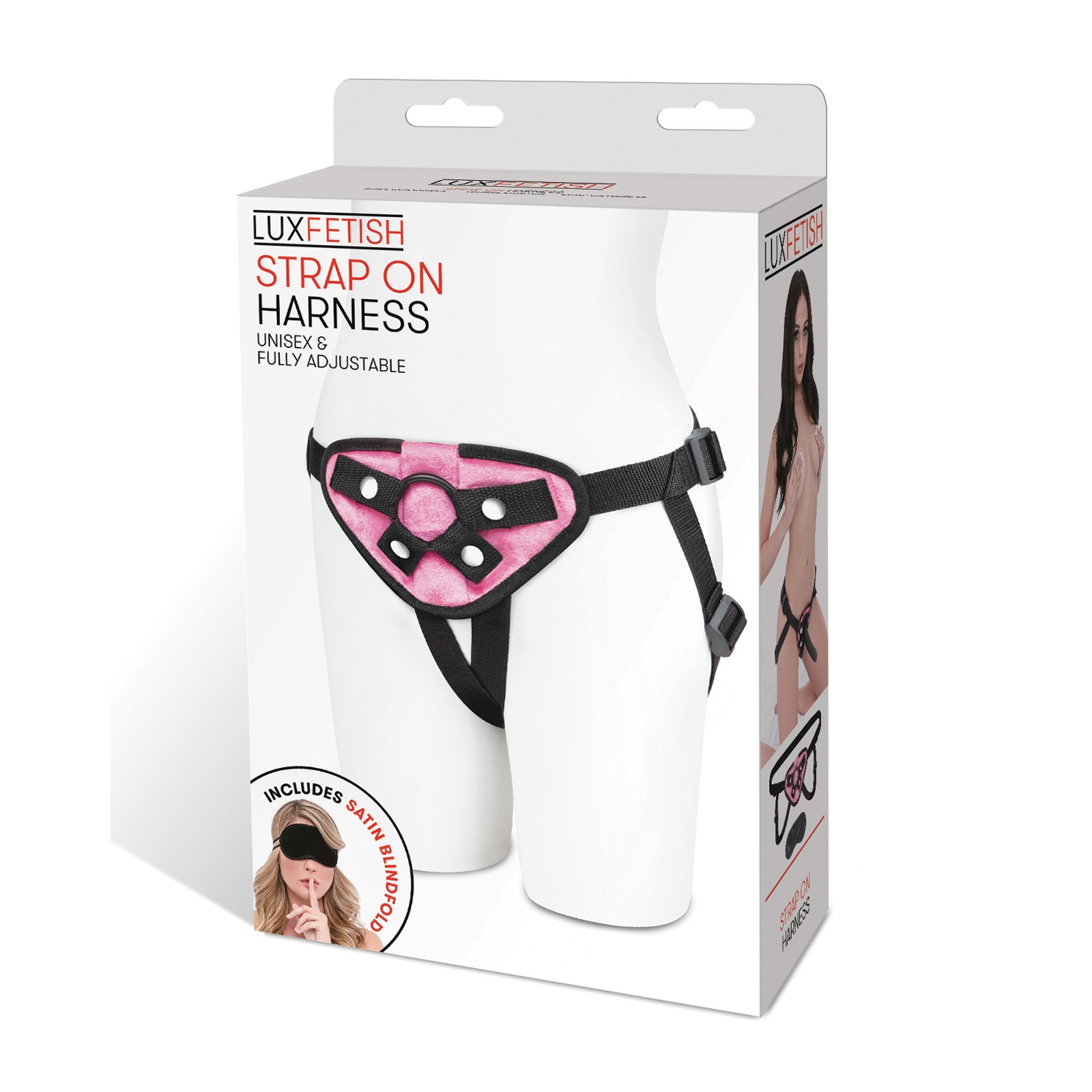 Lux Fetish Pink Strap-On Harness for Pleasure