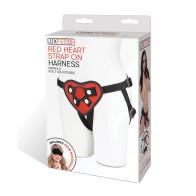 Set de Arnés Strap-On Corazón Rojo Lux Fetish para Juegos Creativos