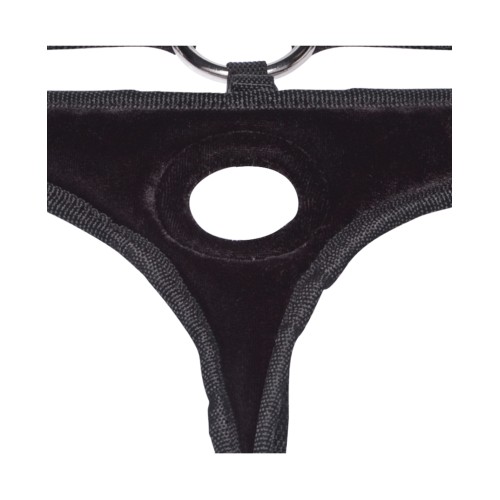 Lux Fetish Velvet Bikini Strap-On for Empowering Pleasure