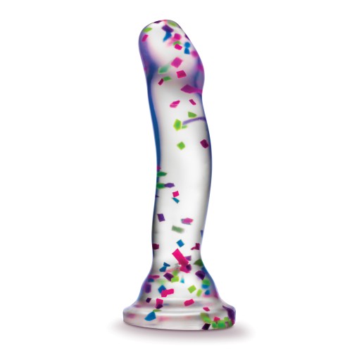 Blush Neo Elite 7" Confetti Dildo Glow in the Dark - Playful Toy