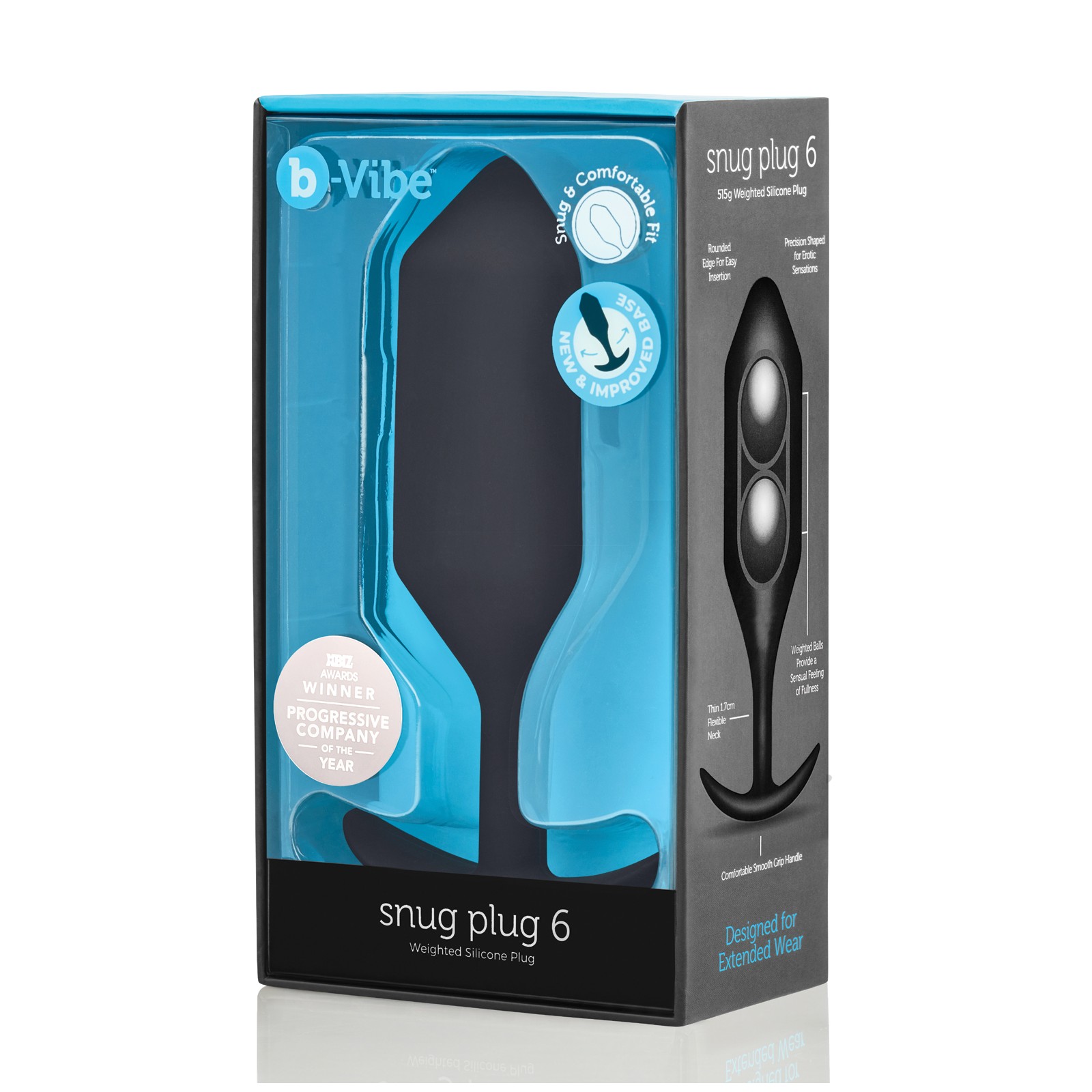 b-Vibe Snug Plug 7 con Peso Negro