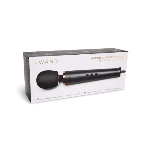 Le Wand Powerful Petite Plug-In Vibrating Massager Black