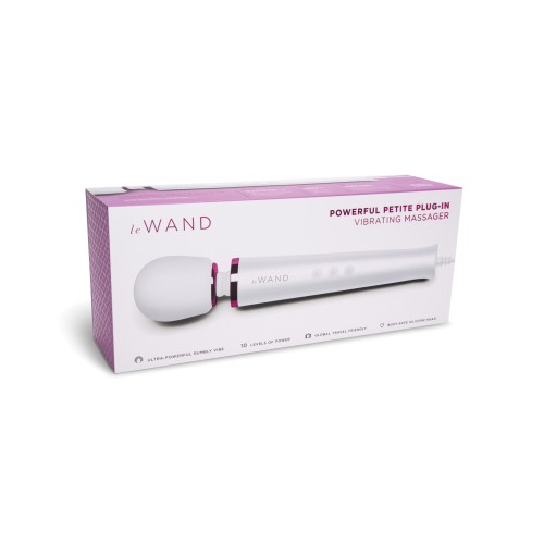 Le Wand Powerful Petite Plug-In Vibrating Massager White