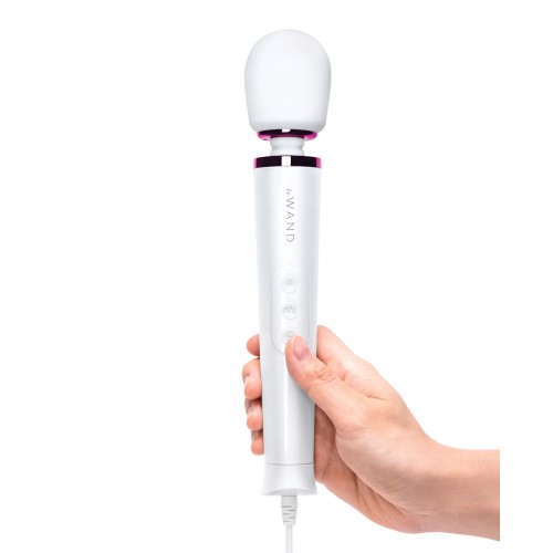 Le Wand Powerful Petite Plug-In Vibrating Massager White