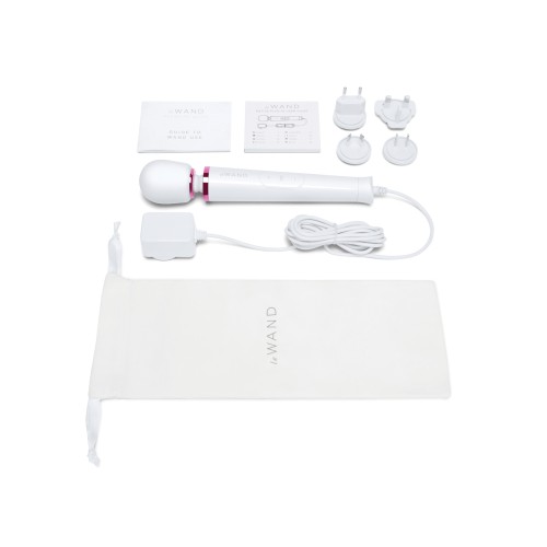 Le Wand Powerful Petite Plug-In Vibrating Massager White