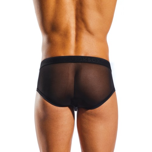 Cocksox Seamless Mesh Sports Brief - Nero