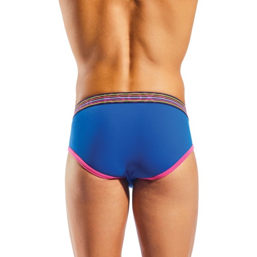 Brief Deportivo Cocksox con Bolsa Contour Azul Eléctrico