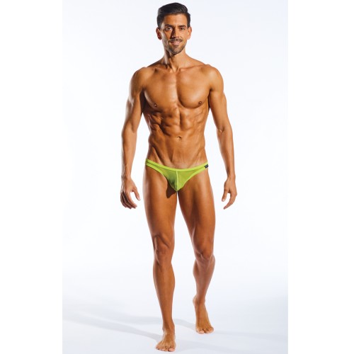 Cocksox Mesh Enhancing Pouch Thong Citrus Green