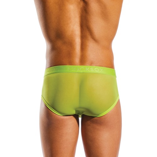 Cocksox Citrus Green Mesh Sports Brief with Contour Pouch