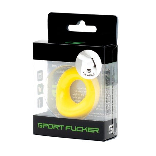 Sport Fucker Wedge Stretchable Cockring - Yellow