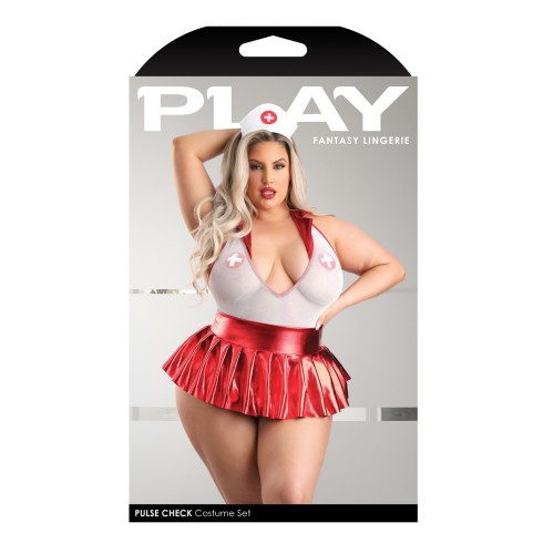 Conjunto Teddy Play Pulse Check con Falda Plisada